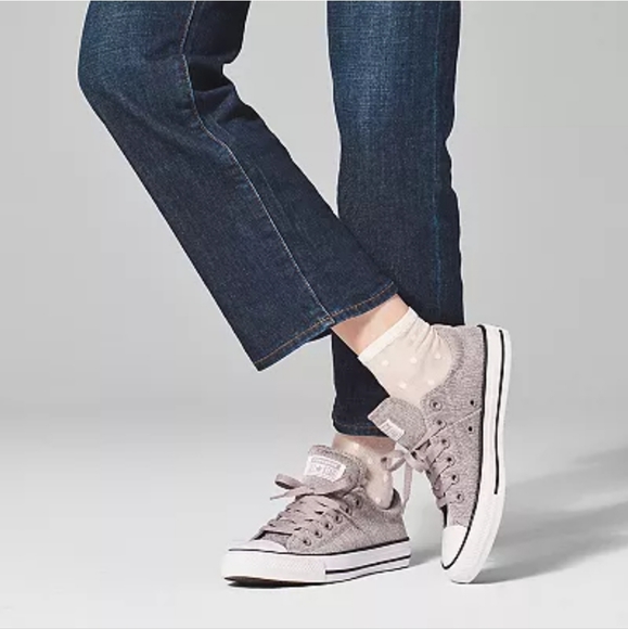 Converse Madison grey knit lo cut shoe ladies sz 6 - Picture 2 of 6